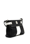 Zen Collection Croc Print Messenger Bag, Black & White