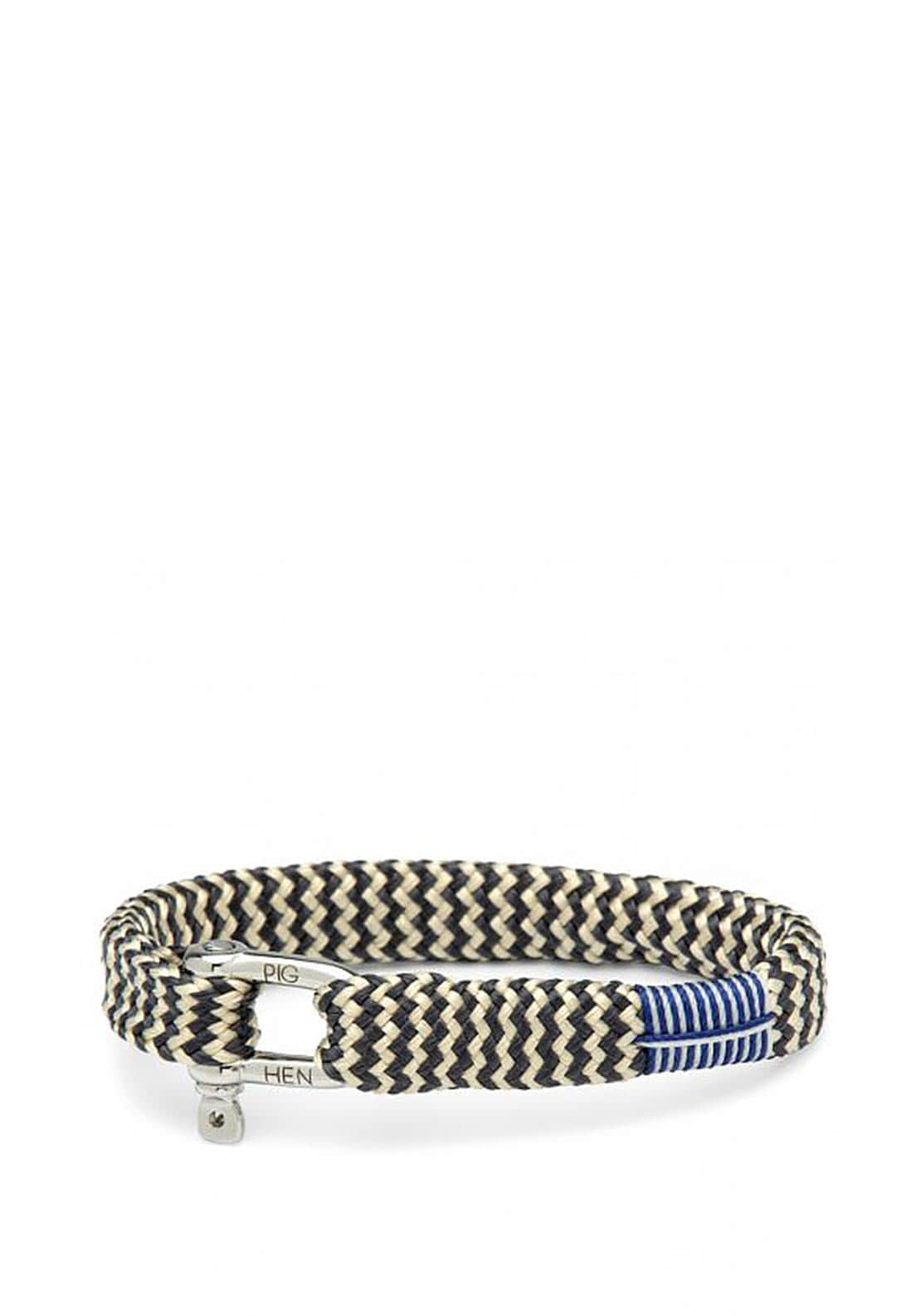 Pig & Hen Sharp Simon Men’s Bracelet, Slate Grey & Ivory