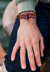 Pig & Hen Tiny Ted Men’s Bracelet, Bordeaux Sand
