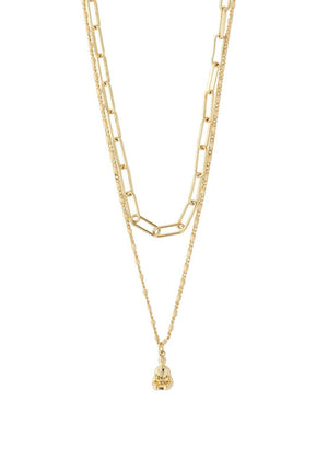 Pilgrim Sincerity Layered Necklace, Gold