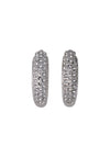 Pilgrim Adey Crystal Hoop Earrings, Silver