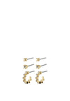Pilgrim Marie Crystal 3 Earring Gift Set, Gold