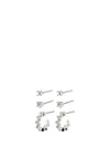 Pilgrim Marie Crystal 3 Earring Gift Set, Silver