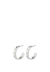 Pilgrim Hope Chain Half Hoop Earrings, Silver