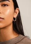Pilgrim Hope Chain Half Hoop Earrings, Silver