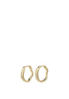 Pilgrim Freedom Crystal Hoop Earrings, Gold