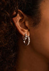 Pilgrim Trisha 2 in 1 Hoop Earrings, Silver