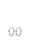 Pilgrim Taffy Swirl Hoop Earrings, Silver