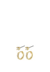 Pilgrim Mille Crystal 2 in 1 Earrings, Gold