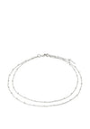 Pilgrim Elka 2-in-1 Ankle Bracelet, Silver