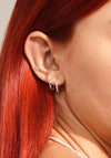 Pilgrim Marine Crystal Earrings Set of 3, Silver