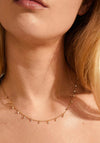 Pilgrim Maja Multi Crystal Drop Necklace, Gold