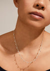 Pilgrim Maja Multi Crystal Drop Necklace, Silver