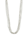 Pilgrim Lilly Multi Chain Necklace, Silver