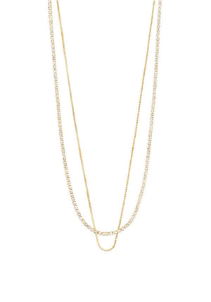 Pilgrim Mille Crystal 2 in 1 Necklace, Gold