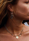 Pilgrim Quartz Medallion Necklace, Gold