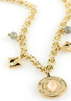 Pilgrim Quartz Medallion Necklace, Gold