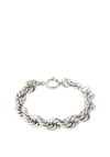 Pilgrim Horizon Twisted Rope Bracelet, Silver