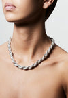 Pilgrim Horizon Twisted Rope Necklace, Silver