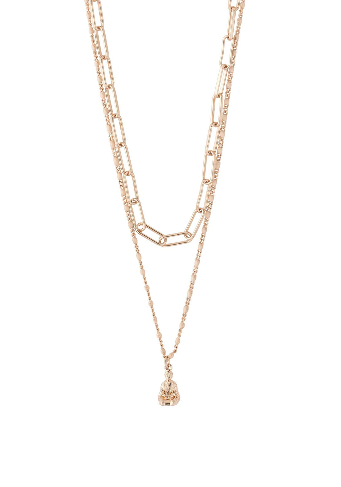 Pilgrim Sincerity Layered Necklace, Rose Gold