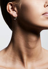Pilgrim Maggie Beaded Hoop Earrings, Silver