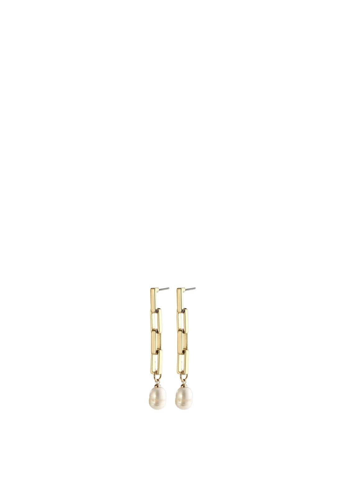 Pilgrim Coloma Pearl Drop Earrings, Gold