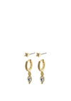 Pilgrim Elza Crystal 2-in-1 Earrings Set, Gold