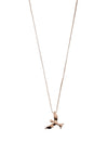 Pilgrim Air Bird Motif Pendant Necklace, Rose Gold