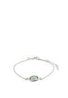 Pilgrim Air Green Oval Bracelet, Silver