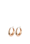 Pilgrim Air Hoop with Pattern Edges Earrings, Rose Gold