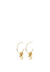 Pilgrim Air Pendant Small Hoop Earrings, Gold