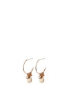 Pilgrim Air Pendant Small Hoop Earrings, Rose Gold