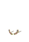 Pilgrim Anita Ear Crawlers Multi-Coloured Crystals Earrings, Gold