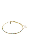 Pilgrim Cherished Crystal & Pearl Bracelet, Gold Multi