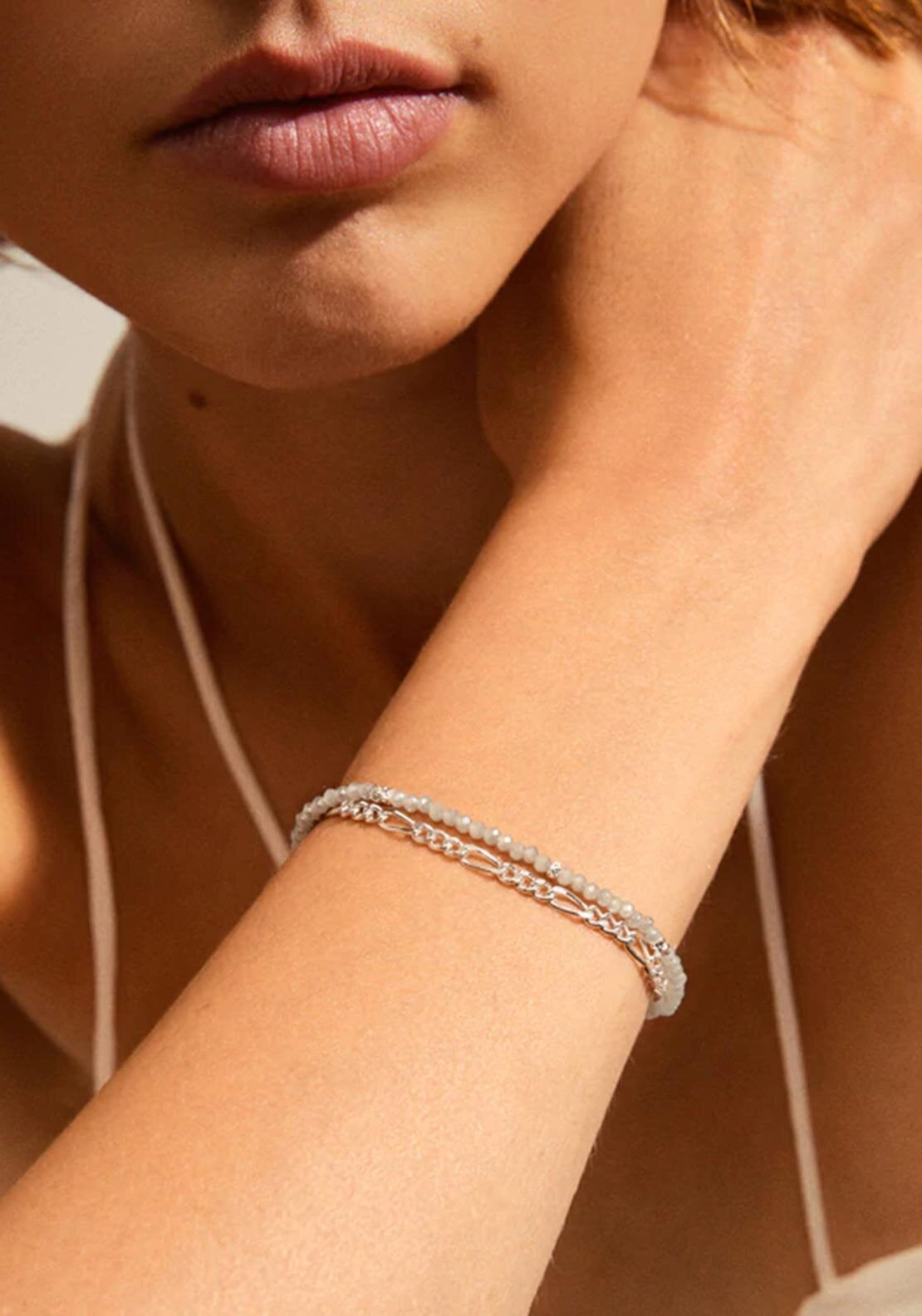 Pilgrim Thankful 2-in-1 Bracelet, Silver & Grey