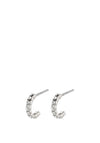 Pilgrim Brigitte Crystal Hoop Earrings, Silver