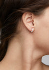 Pilgrim Brigitte Crystal Hoop Earrings, Silver