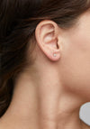 Pilgrim Caily Crystal Triangle Earrings, Gold