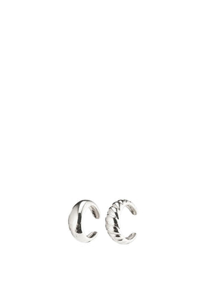Pilgrim Helga Pair of Ear Cuffs, Silver