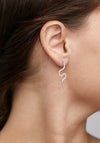 Pilgrim Dagny Serpent Earrings, Silver
