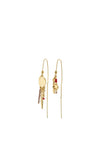 Pilgrim Optimism Asymmetric Earrings, Gold