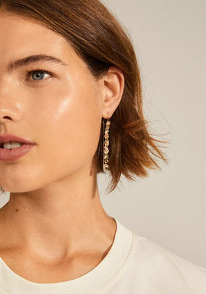 Pilgrim Thankful Long Chain Earrings, Gold