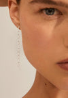 Pilgrim Thilde Long Chain Earrings, Silver