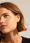 Pilgrim Jonna Twirl Huggies Hoop Earrings, Silver