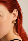 Pilgrim Courageous Twirl Huggie Hoop Earrings, Gold