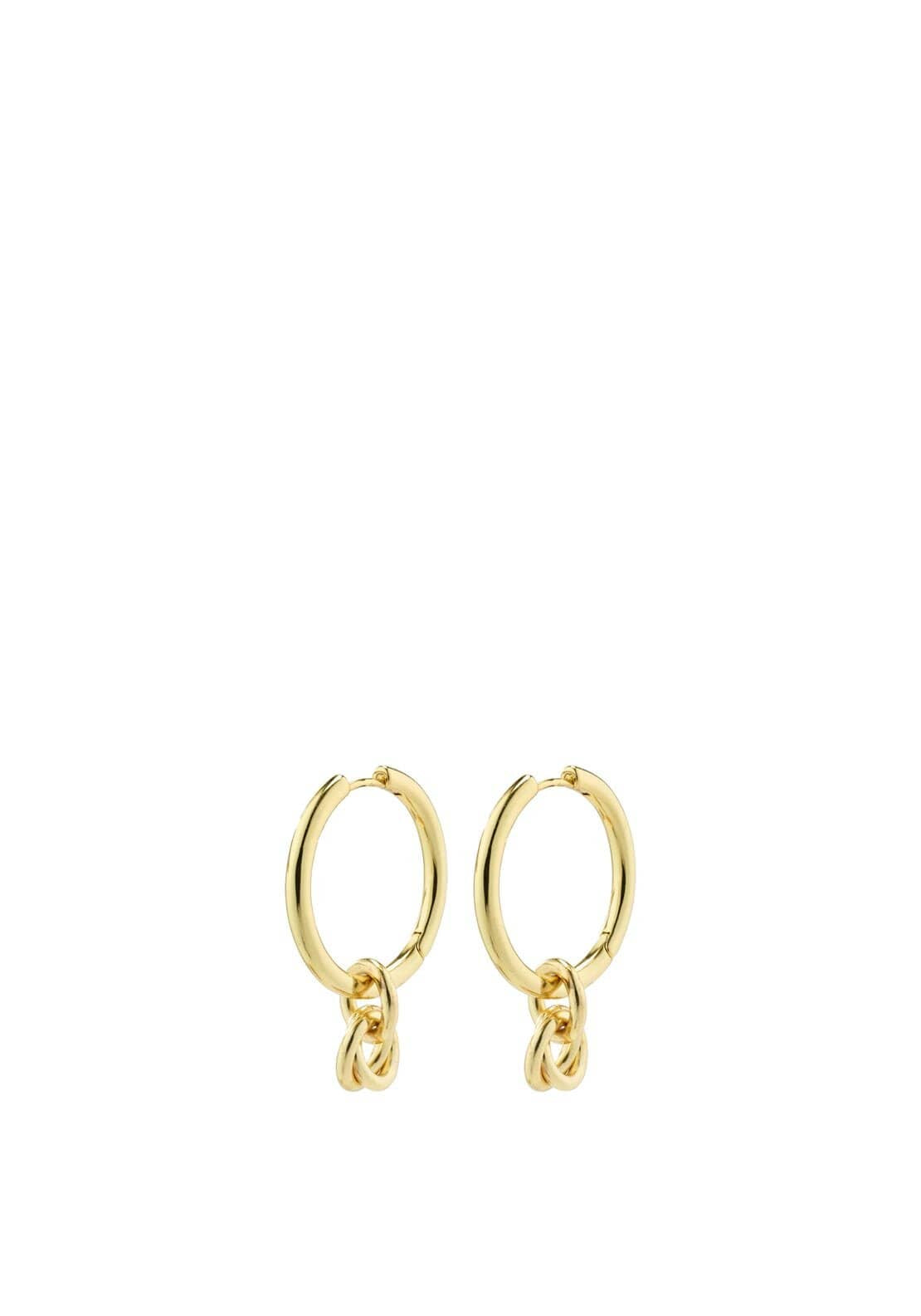 Pilgrim Ecstatic Deco Hoop Earrings, Gold