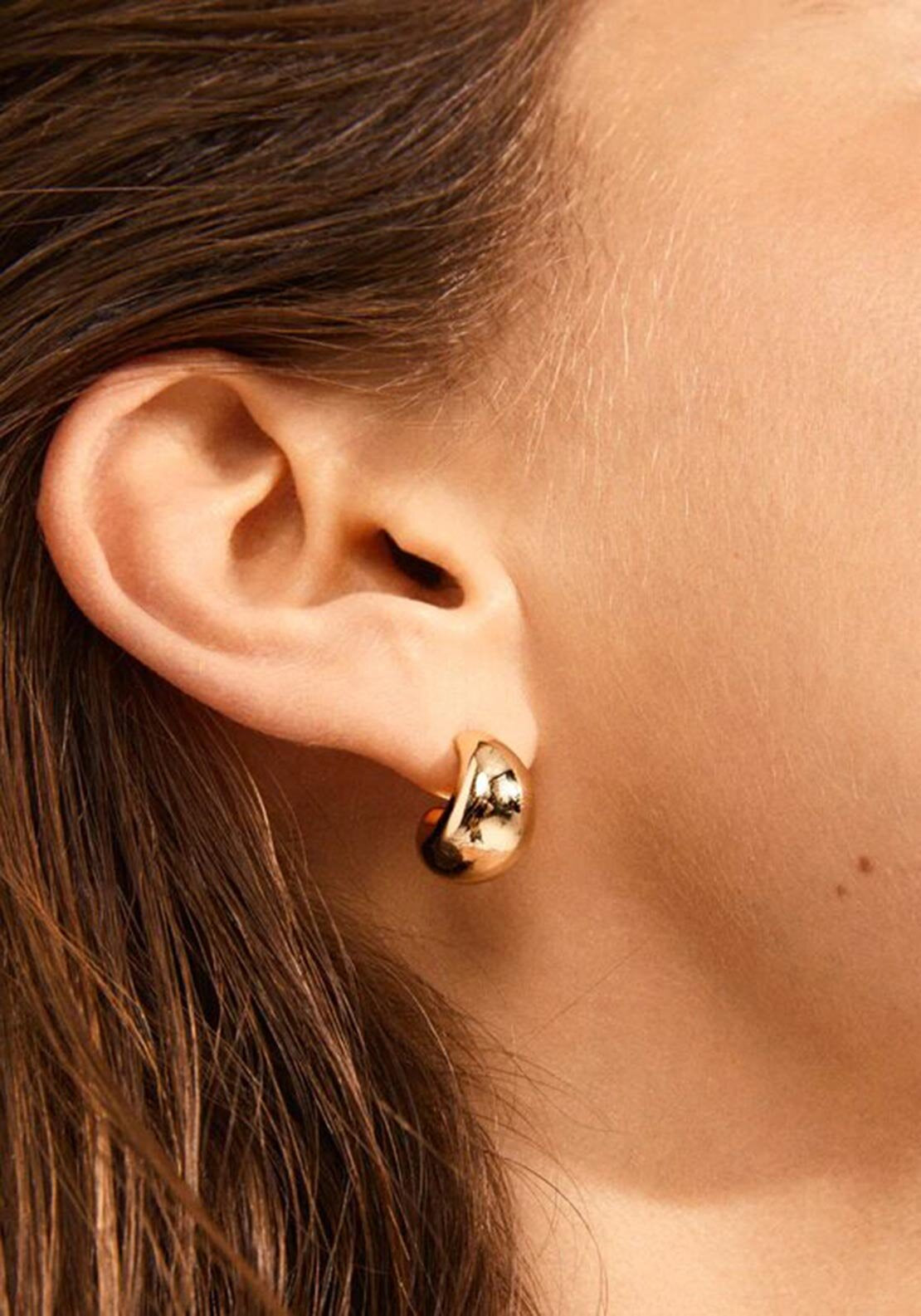 Pilgrim Adriana Chunky Mini Hoop Earrings, Gold