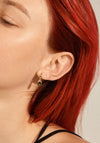Pilgrim Julietta Crystal Coin Hoop Earrings, Gold