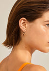 Pilgrim Edurne Crystal Hoop Earrings, Rose Gold