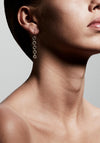 Pilgrim Tessa Crystal Drop Earrings, Gold